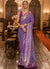 Purple Ikat Printed Patola Silk Saree