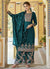 Turquoise Multi Embroidery Festive Palazzo Suit