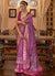 Pink Ikat Printed Patola Silk Saree