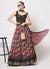 Black Multi Sequence Embroidery Digital Printed Lehenga Choli