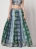 Blue Sequence Lehenga Choli In USA UK Germany