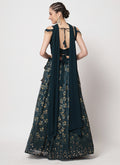Deep Green Sequence Lehenga Choli In USA Germany