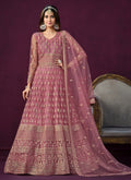 Pink Sequence Embroidery Traditional Anarkali Suit