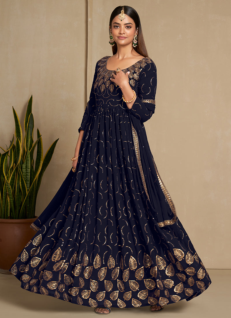 Shop Indian Gown In USA, UK, Canada, Germany, Mauritius, Singapore With Free Shipping Worldwide.