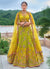 Green And Yellow Floral Embroidered Bridal Lehenga Choli