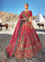 Rustic Red Embroidery Wedding Lehenga Choli