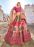 Pink Multi Embroidery Wedding Lehenga Choli