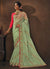 Mint Green Sequence Embroidery Wedding Saree
