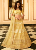 Yellow Golden Embroidered Traditional Lehenga Choli