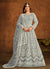 Light Grey Embroidery Traditional Anarkali Gown