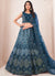 Royal Blue Sequence Embroidery Wedding Lehenga Choli