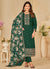 Green Embroidery Traditional Pant Style Suit
