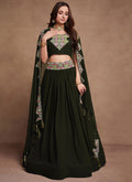 Dark Green Wedding Lehenga In USA California