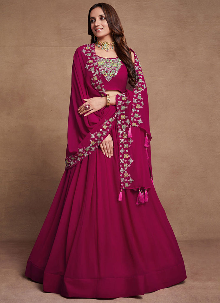 Magenta Wedding Lehenga In USA California