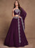 Purple Thread And Sequence Embroidery Wedding Lehenga Choli