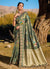 Dark Green Embroidery Banarasi Silk Saree