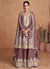 Mauve Multi Embroidery Wedding Gharara Style Suit