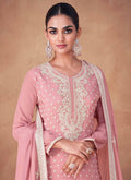 Pink Golden Gharara Style Suit In USA