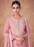 Pink Golden Gharara Style Suit In USA
