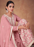 Pink Golden Gharara Style Suit In USA UK Canada