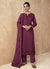 Wine Sequence Embroidery Salwar Kameez