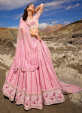 Blush Pink Multi Handwork Embroidery Wedding Lehenga Choli