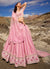 Blush Pink Multi Handwork Embroidery Wedding Lehenga Choli