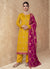 Yellow Sequence Embroidery Salwar Kameez
