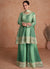 Green Traditional Embroidery Wedding Gharara Suit