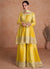 Yellow Traditional Embroidery Wedding Gharara Suit