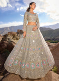 Beige Multi Handwork Embroidery Wedding Lehenga Choli