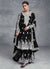 Black Thread Embroidery Wedding Anarkali Gharara Suit