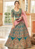 Turquoise Embroidery Wedding Lehenga Choli In USA