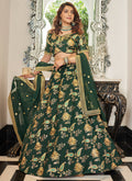 Dark Green Embroidery Wedding Lehenga Choli