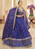 Dark Blue Embroidery Wedding Lehenga Choli In USA