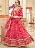Hot Pink Embroidery Wedding Lehenga Choli  In USA