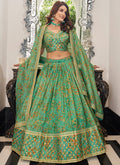 Light Green Embroidery Wedding Lehenga Choli In USA