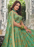 Light Green Embroidery Wedding Lehenga Choli In USA UK