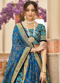 Royal Blue Embroidery Wedding Lehenga Choli In USA Canada