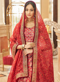 Bridal Red Embroidery Wedding Lehenga Choli In USA Australia
