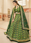 Green Embroidery Wedding Lehenga Choli In USA