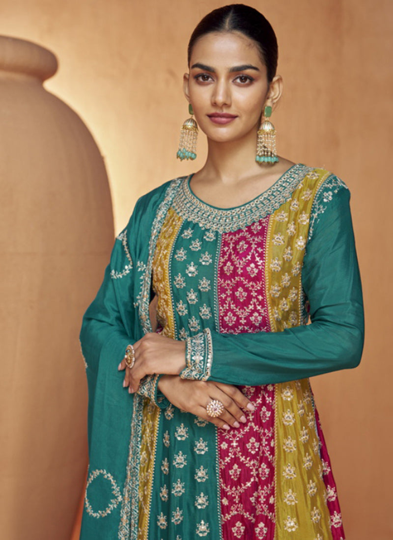 Buy Anarkali Palazzo Suit