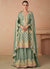 Mint Green Multi Embroidery Wedding Sharara Suit