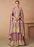 Pink Multi Embroidery Wedding Sharara Suit