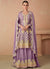 Light Purple Multi Embroidery Wedding Sharara Suit