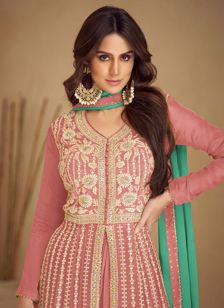 Buy Anarkali Palazzo Suit