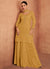Mustard Yellow Chikankari Embroidery Festive Palazzo Suit