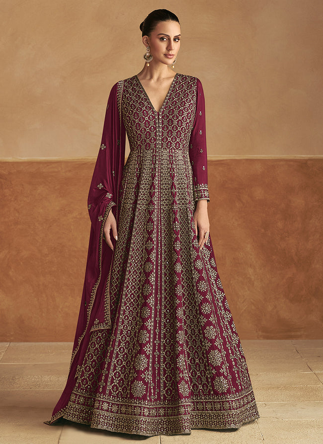 Red indian gowns sales