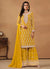 Yellow Embroidery Designer Gharara Suit