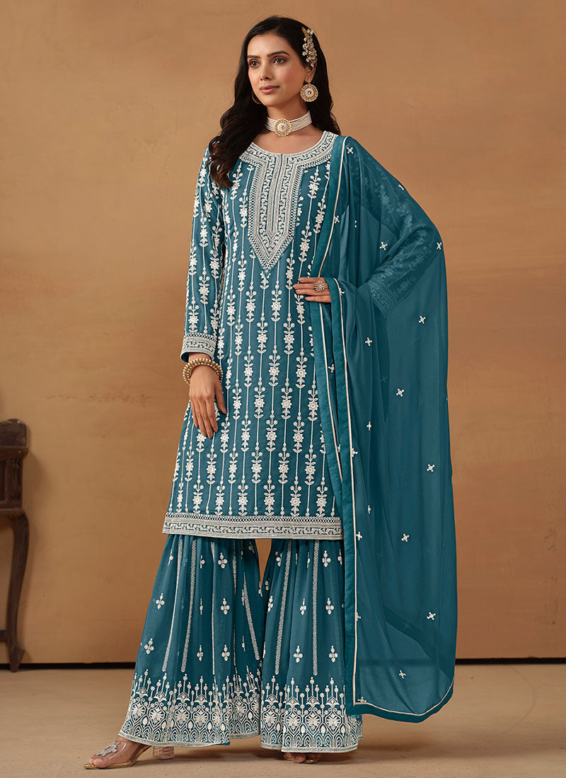 Shop Indian Gharara Suits Online With Free International Shipping.
